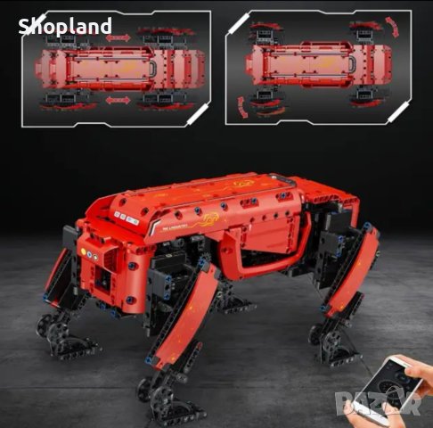 Електрическо куче робот за сглобяване - 936 части с дистаниционно управление, снимка 2 - Конструктори - 43424132