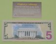 Банкноти $5 U.S 2-Sided * Genuine Legal Tender COLORIZED (day and night version), снимка 5