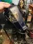 Порцеланова ваза кобалт със позлата , снимка 2