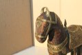 Арабски дървен кон с месингова украса, снимка 5