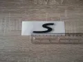 Porsche S черен гланц емблема малък размер, снимка 2