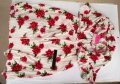 Асиметрична лятна бяла рокля с червени цветя марка Lady Boho - L, снимка 5