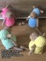 Плетени играчки овчички, снимка 1 - Плюшени играчки - 27627095