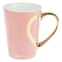 Розова триъгълна чаша "New Bone" със златиста дръжка – 350 мл_1225720, снимка 2