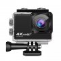  Спортна екшън камера AUSEK AT-Q37CR, 4K, 60FPS, 170 градуса, Wi-Fi, HDMI, Аксесоари, Черна