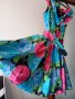Луксозна официална рокля за повод на цветя от немачкаема коприна с пришита подплата. Размер: М, L. , снимка 4