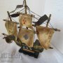 лодка стар кръстоносен кораб яхта платна макет дърво, снимка 4