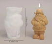3D Прав дядо Коледа с чувал силиконов молд форма свещи гипс сапун смола фондан шоколад , снимка 4