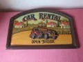 стара картина, Car Rental, релефна,English, снимка 12