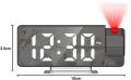 Ankilo 7.9-инчов LED проекционен будилник с огледален дисплей , снимка 9