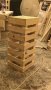 Дървен бар стол ръчна изработка, снимка 1 - Столове - 26228846