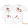 Семеен комплект Коледни тениски Весела Коледа с Елен и Дядо Коледа, снимка 2