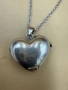 Сребърен ланец със сребърна висулка сърце /925/, снимка 9