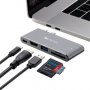 USB Хъб USB Преобразувател CANYON CNS-TDS05DG , USB MacBook Pro/Air Хъб, 5-in-1 DS-5 Multiport Docki, снимка 4