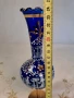 италианска арт ваза цвят кобалт с позлата , снимка 9