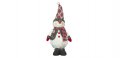 Коледна декоративна фигура, Снежен човек с карирана жилетка, Automat 61см , снимка 1 - Декорация за дома - 34778498