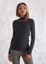 Рипс блуза изкусително изрязване, снимка 1 - Блузи с дълъг ръкав и пуловери - 27109102