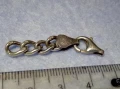 СТАРА СРЕБЪРНА КАРАБИНКА ЗАКОПЧАЛКА За КОЛИЕ ЛАНЕЦ ВЕРИЖКА ГРИВНА СРЕБРО 925 ПРОБА 49327, снимка 8