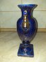 Стара синя английска ваза порцелан, снимка 2