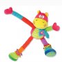 Занимателна бебешка плюшена играчка / дрънкалка Хипопотам - ДРЪПНИ МЕ с клипс / Lorelli Toys
