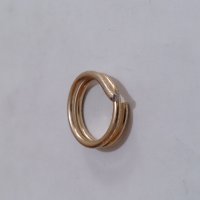 Златист пръстен тип халка - 12422, снимка 3 - Пръстени - 28983895