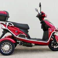 Електрическа триколка двуместна EcoWay М9 с ролбар бордо цвят, снимка 4 - Мотоциклети и мототехника - 44077922