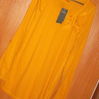 Дамски елегантен блузон " Terranova " в тъмножълт цвят,100% памук, снимка 3 - Блузи с дълъг ръкав и пуловери - 27492368