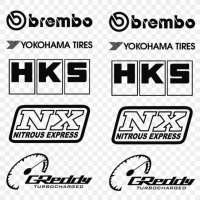 Тунинг стикери за кола HKS brembo NX gredy yokohama, снимка 1 - Аксесоари и консумативи - 37581218