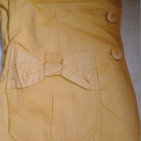 Свежо жълто пролетно дамско сако от трикотажна материя с дълъг ръкав, снимка 5 - Сака - 28715682