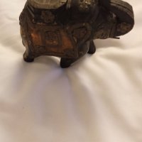 Медна чиния и дървено слонче , снимка 7 - Статуетки - 40569996