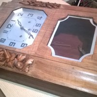 стар дървен часовник-62х43х17см-антика, снимка 7 - Колекции - 26777021