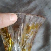 кристална ваза бохемия арт деко, снимка 6 - Антикварни и старинни предмети - 32498396