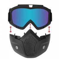 Очила с маска за мотор Automat, Прозрачно стъкло, За АТВ и скутер, Черен, снимка 3 - Аксесоари и консумативи - 40058442