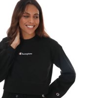 Нов суичър Champion Womens Script Logo Cropped Boxy Sweatshirt, снимка 2 - Суичъри - 43766228
