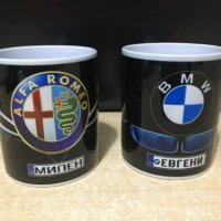Уникални Авто-чаши с име!Подарък за имен ден!Персонализирани чаши BMW MERCEDES!, снимка 2 - Подаръци за имен ден - 32537074