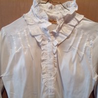 Бяла риза с жабо размер 44, снимка 3 - Ризи - 38892816