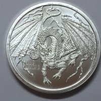 1 oz Сребро Норвежки дракон, снимка 3 - Нумизматика и бонистика - 27345767