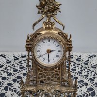 Бронзов настолен часовник за камина и бюро., снимка 2 - Антикварни и старинни предмети - 40379770