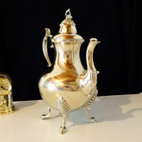 Английска кана,чайник никелово сребро. , снимка 3 - Антикварни и старинни предмети - 26268926