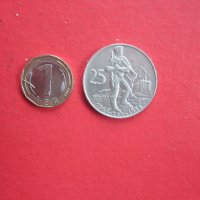 25 крони 1954 сребърна монета , снимка 1 - Нумизматика и бонистика - 38158374