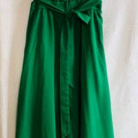 Рокля нова, Shein, Зелена, дълга, разкроена, с дълъг колан по етикет р-р L (40-42), снимка 2 - Рокли - 43870631