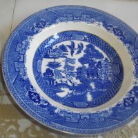 Винтидж Порцелан 1949г-1957г-VICTORIA PORCELAIN WILLOW FENTON-Made in ENGLAND-4 бр.НОВИ Чинии ф230мм, снимка 8 - Чинии - 39895680