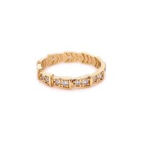 Златен дамски пръстен 2,64гр. размер:55 14кр. проба:585 модел:21868-2, снимка 1 - Пръстени - 44134346