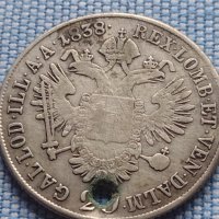 Сребърна монета 20 кройцера 1838г. Фердинанд първи Будапеща Австрийска империя 13700, снимка 6 - Нумизматика и бонистика - 42967775