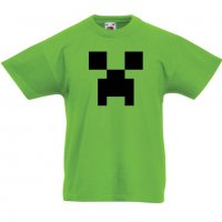 Детска тениска майнкрафт Minecraft Creeper Face 01, снимка 2 - Детски тениски и потници - 32938841