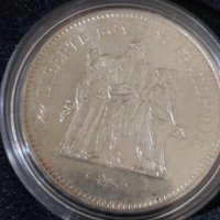 Франция - 50 франка - 1979 , сребърна монета, снимка 3 - Нумизматика и бонистика - 42979331