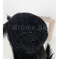 Дълга права черна перука с бретон Амбър, снимка 6 - Аксесоари за коса - 33014442