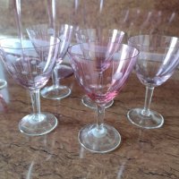 Антикварни ретро чаши от цветно стъкло , снимка 4 - Антикварни и старинни предмети - 42931138