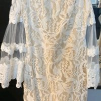 Бяла дантелена официална рокля, снимка 2 - Рокли - 37129849