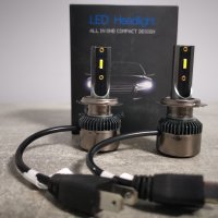 LED  Крушки  H7   за основни фарове с 1 година гаранция, снимка 2 - Аксесоари и консумативи - 38267366